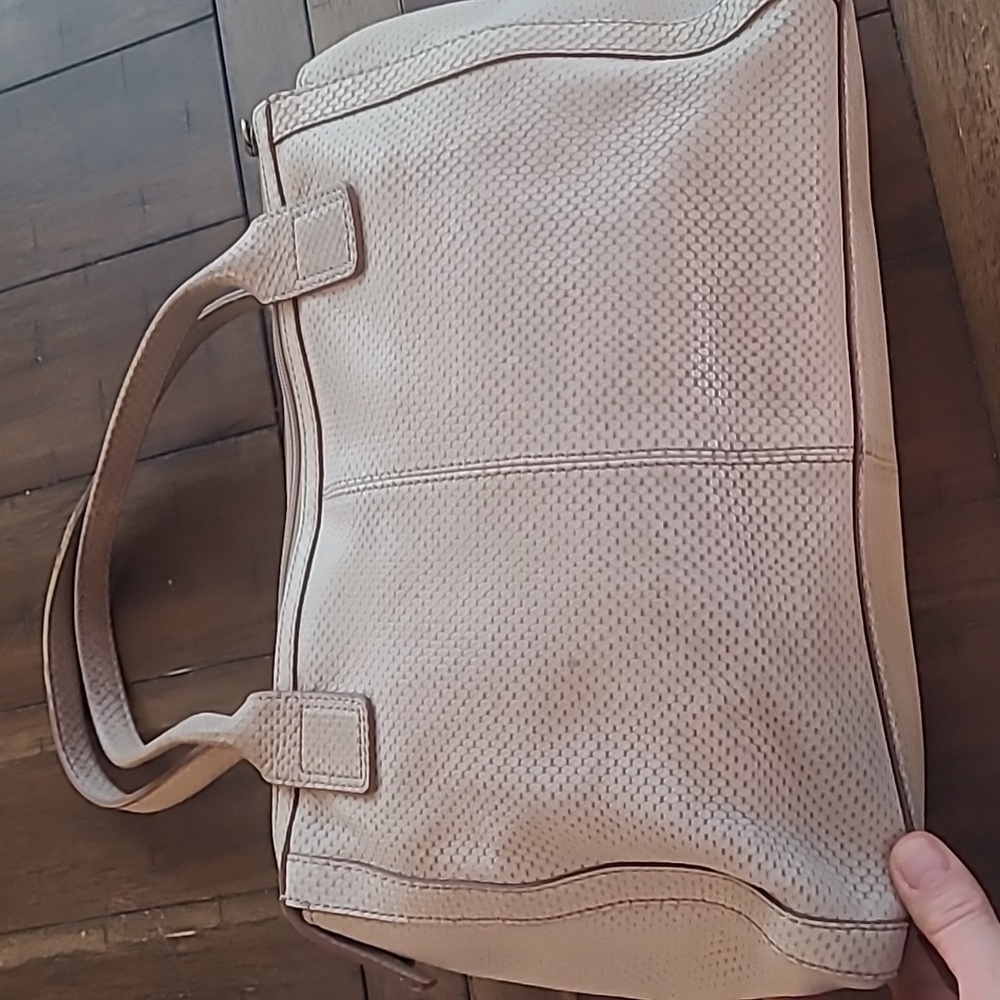 Fossil Tan Faux Snake Skin Shoulder Bag - Picture 4 of 8